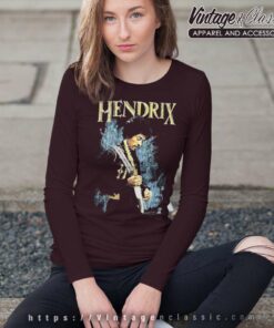 Playing Guitar Jimi Hendrix Music Long Sleeve Tee