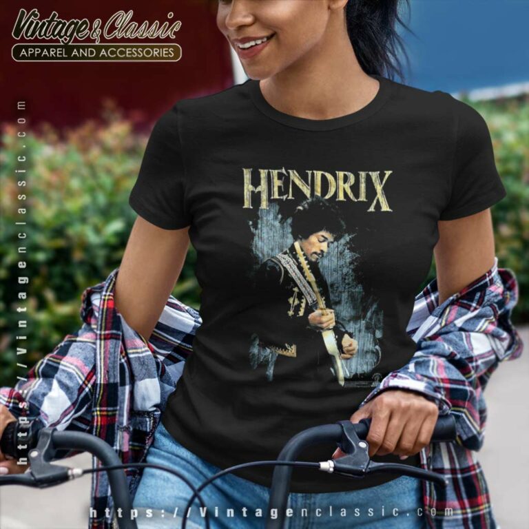 Playing Guitar Jimi Hendrix Music Women TShirt Playing Guitar Jimi Hendrix Music Women TShirt