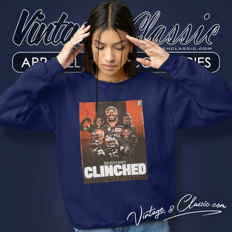 Playoff Cleveland Browns Clinched Sweatshirt Playoff Cleveland Browns Clinched Sweatshirt