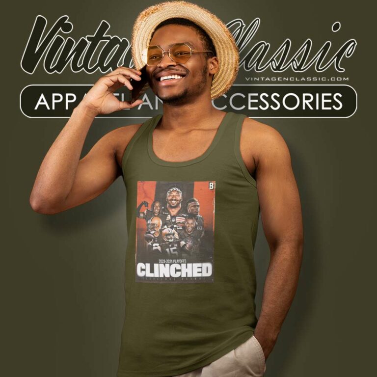 Playoff Cleveland Browns Clinched Tank Top Racerback Playoff Cleveland Browns Clinched Tank Top Racerback