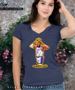 Playoffs 2023 Late Night Show The King James Lakers V Neck TShirt