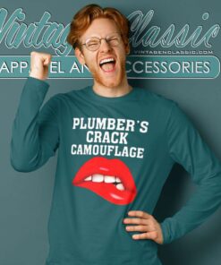 Plumbers Crack Camouflage Long Sleeve Tee