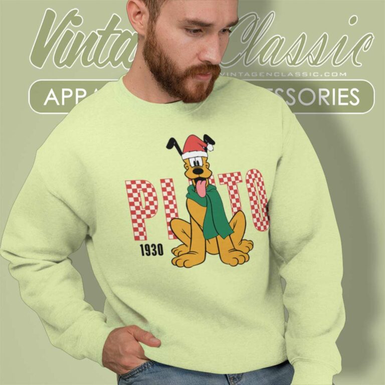 Pluto Santa Disney Christmas Sweatshirt Pluto Santa Disney Christmas Sweatshirt