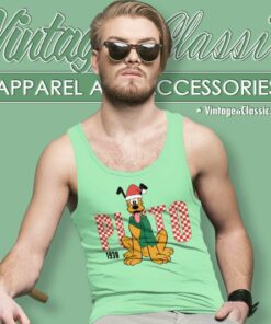 Pluto Santa Disney Christmas Tank Top Racerback