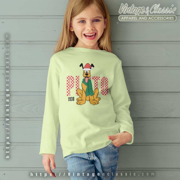Pluto Santa Disney Christmas kids Longsleeve Pluto Santa Disney Christmas kids Longsleeve
