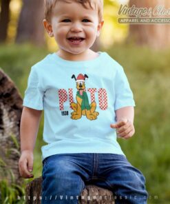 Pluto Santa Disney Christmas kids tshirt