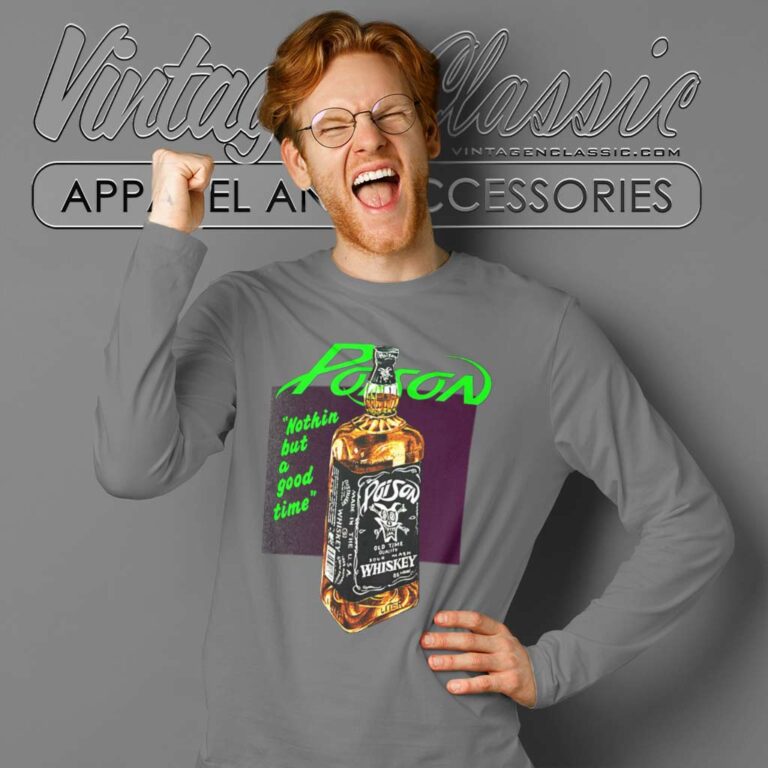 Poison Concert Band Tour Whiskey Long Sleeve Tee Poison Concert Band Tour Whiskey Long Sleeve Tee