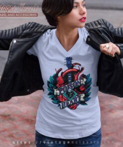 Poison Heart V Neck TShirt
