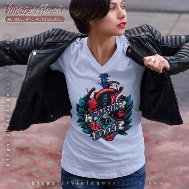 Poison Heart V Neck TShirt Poison Heart V Neck TShirt