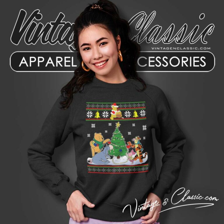 Pooh And Friends Winnie The Pooh Ugly Christmas Sweatshirt Pooh And Friends Winnie The Pooh Ugly Christmas Sweatshirt