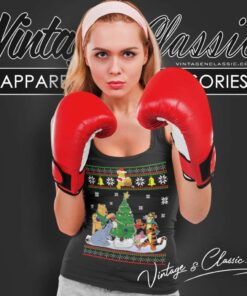 Pooh And Friends Winnie The Pooh Ugly Christmas Tank Top Racerback