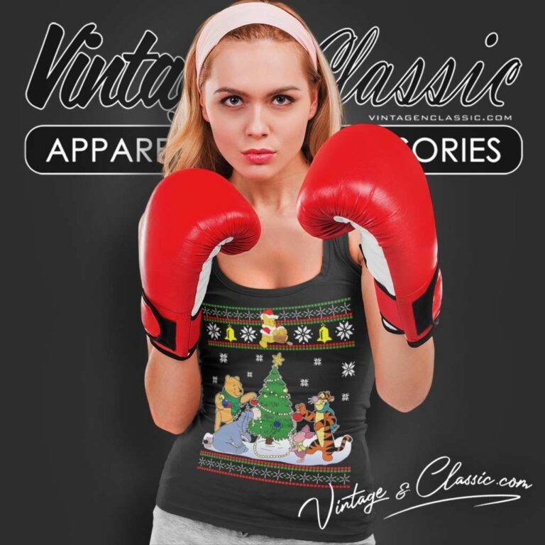 Pooh And Friends Winnie The Pooh Ugly Christmas Tank Top Racerback Pooh And Friends Winnie The Pooh Ugly Christmas Tank Top Racerback