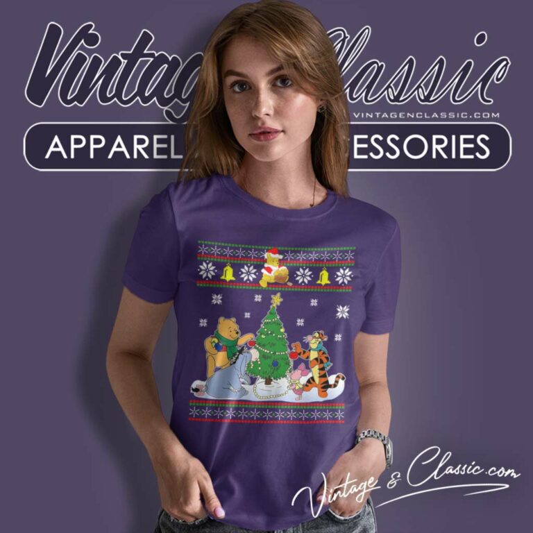 Pooh And Friends Winnie The Pooh Ugly Christmas Women TShirt Pooh And Friends Winnie The Pooh Ugly Christmas Women TShirt