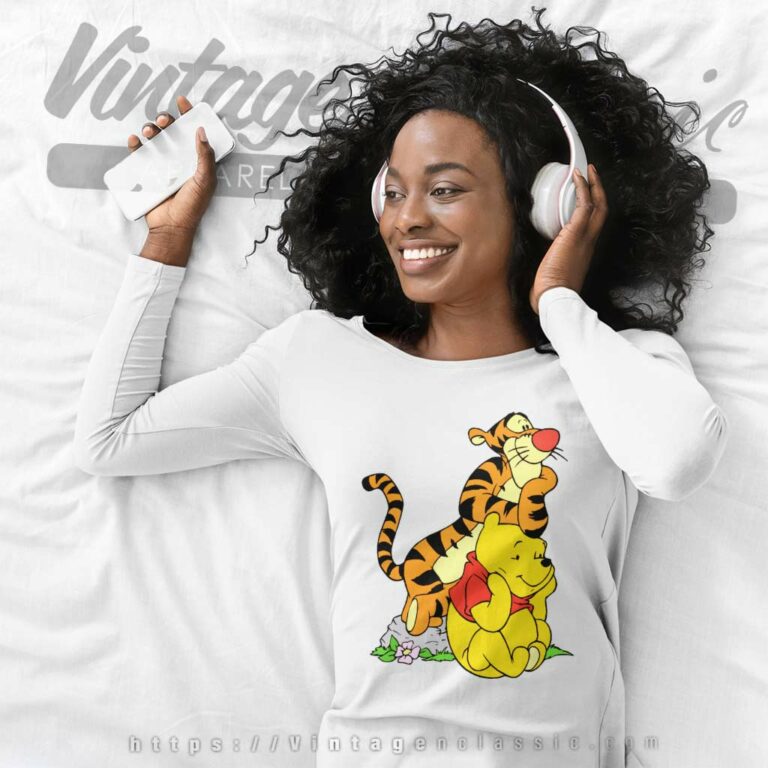 Pooh And Tigger Disney Long Sleeve Tee Pooh And Tigger Disney Long Sleeve Tee