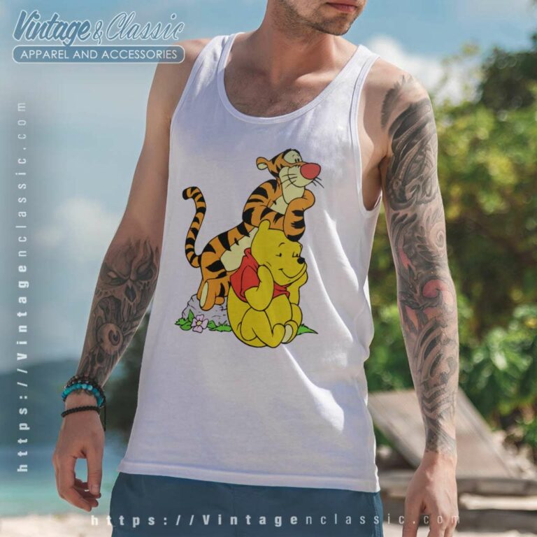 Pooh And Tigger Disney Tank Top Racerback Pooh And Tigger Disney Tank Top Racerback