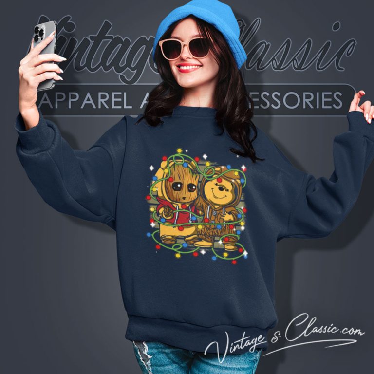 Pooh Bear And Friends Christmas Light Sweatshirt Pooh Bear And Friends Christmas Light Sweatshirt