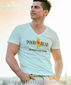 Pooh Bear Hundred Acre Wood V Neck TShirt