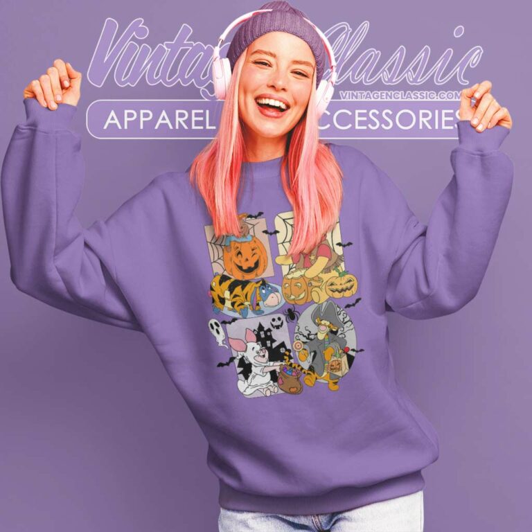 Pooh Eeyore Tigger Piglet Halloween Sweatshirt Pooh Eeyore Tigger Piglet Halloween Sweatshirt