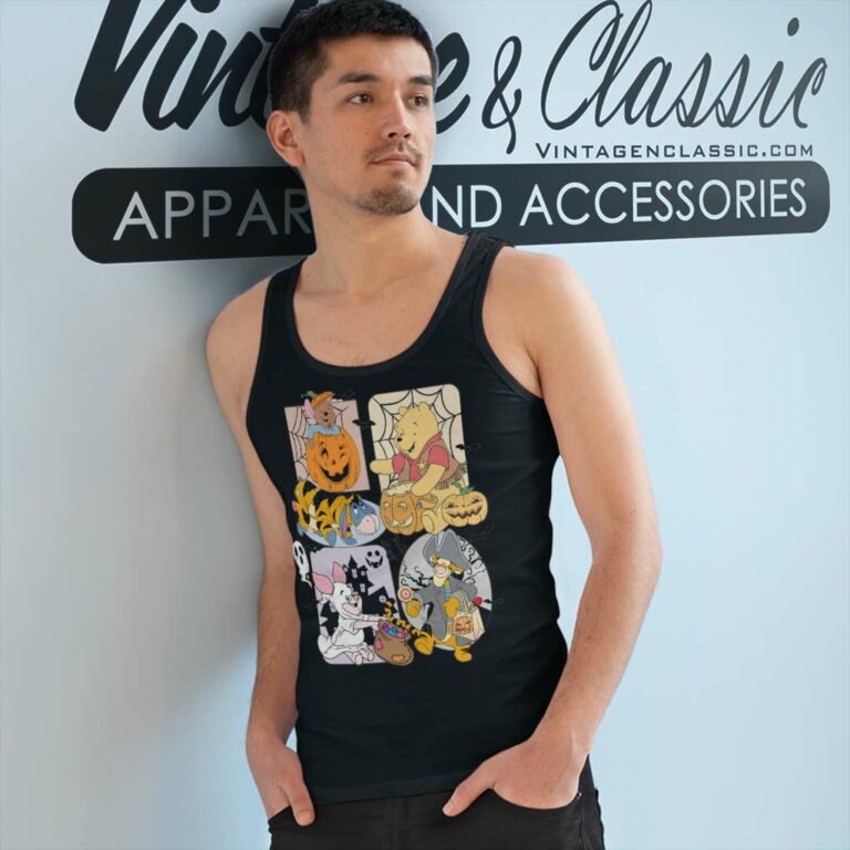 Pooh Eeyore Tigger Piglet Halloween Tank Top Racerback Pooh Eeyore Tigger Piglet Halloween Tank Top Racerback