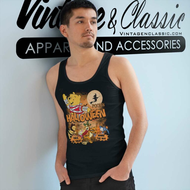 Pooh Halloween Trick Or Treat Shirt Tank Top Racerback Pooh Halloween Trick Or Treat Shirt Tank Top Racerback
