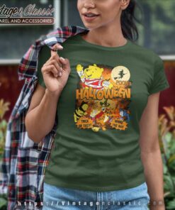 Pooh Halloween Trick Or Treat Shirt Women TShirt