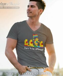 Pooh Kiss My Ass Dare To Be Different V Neck TShirt