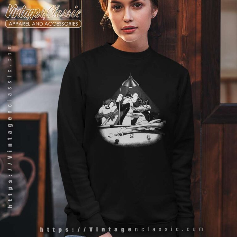 Pool Taz Bugs Bunny Sylvester Billiards Sweatshirt Pool Taz Bugs Bunny Sylvester Billiards Sweatshirt