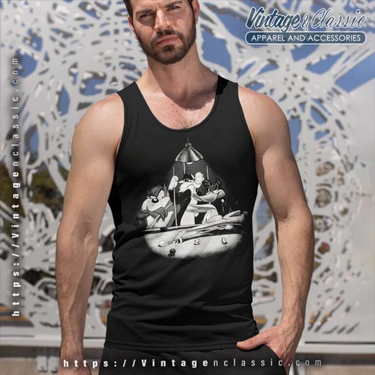 Pool Taz Bugs Bunny Sylvester Billiards Tank Top Racerback Pool Taz Bugs Bunny Sylvester Billiards Tank Top Racerback