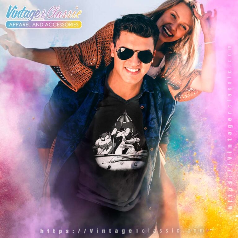 Pool Taz Bugs Bunny Sylvester Billiards V Neck TShirt Pool Taz Bugs Bunny Sylvester Billiards V Neck TShirt