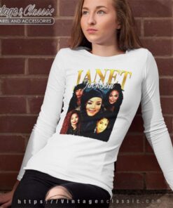 Pop Hiphop Rnb Rock Rapper Janet Jackson Long Sleeve Tee