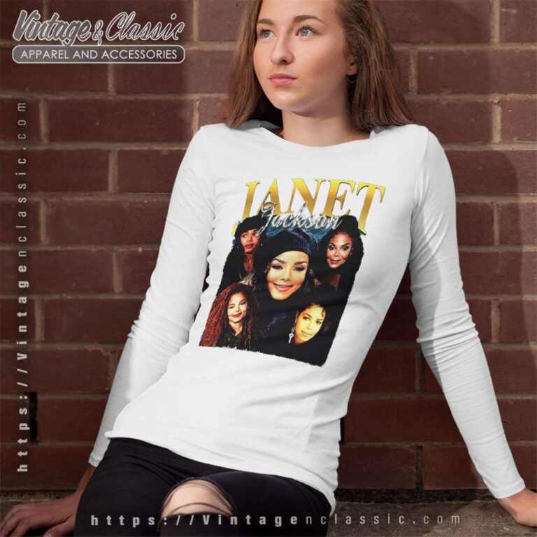 Pop Hiphop Rnb Rock Rapper Janet Jackson Long Sleeve Tee Pop Hiphop Rnb Rock Rapper Janet Jackson Long Sleeve Tee