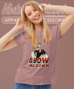 Popeye Blow Me Down Vintage Women TShirt