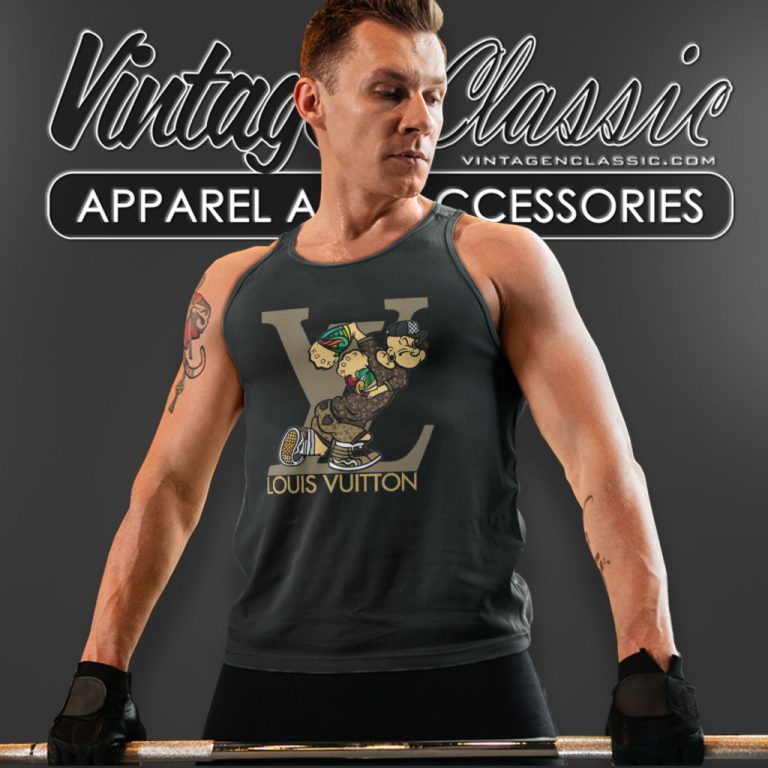 Popeye Louis Vuitton Logo Tank Top Racerback Popeye Louis Vuitton Logo Tank Top Racerback