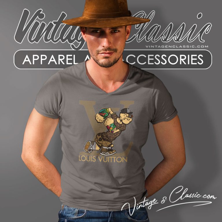 Popeye Louis Vuitton Logo V Neck TShirt Popeye Louis Vuitton Logo V Neck TShirt