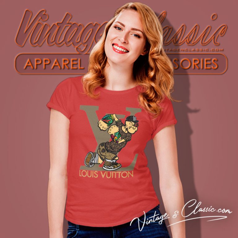 Popeye Louis Vuitton Logo Women T Shirt Popeye Louis Vuitton Logo Women T Shirt