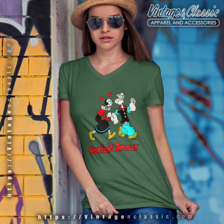 Popeye Parfait Amour V Neck TShirt Popeye Parfait Amour V Neck TShirt