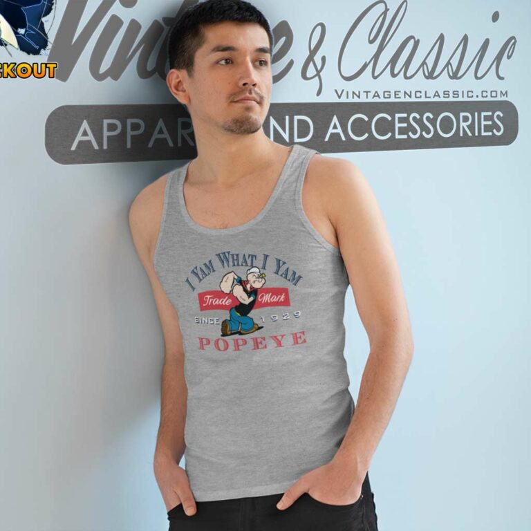 Popeye Shirt I Yam What I Yam Tank Top Racerback Popeye Shirt I Yam What I Yam Tank Top Racerback