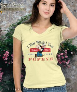 Popeye Shirt I Yam What I Yam V Neck TShirt