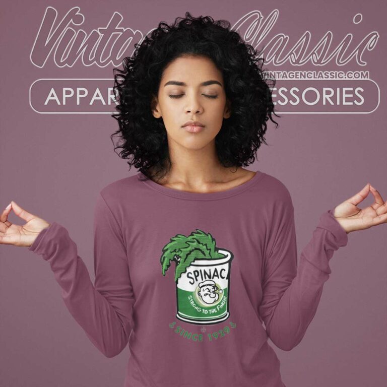 Popeye Shirt Spinach Strong To The Finish Long Sleeve Tee Popeye Shirt Spinach Strong To The Finish Long Sleeve Tee