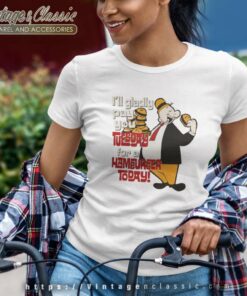 Popeye Shirt Wimpy Hamburger Women TShirt