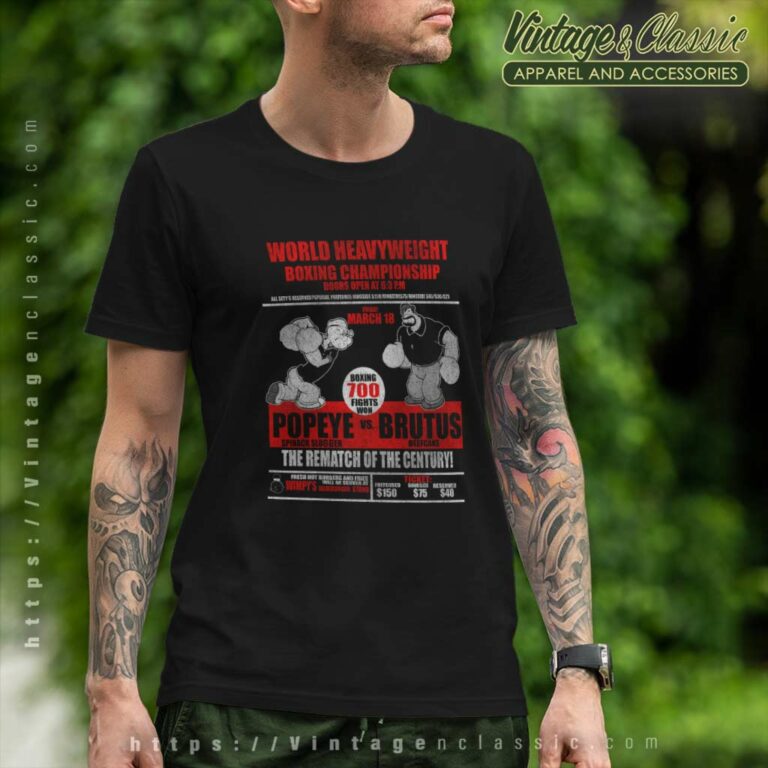 Popeye Vs Brutus In Boxing Championship T Shirt Popeye Vs Brutus In Boxing Championship T Shirt