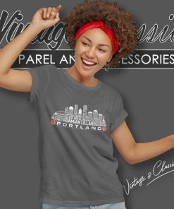 Portland Basketball Team All Time Legends Shirt Portland City Skyline Women T Shirt