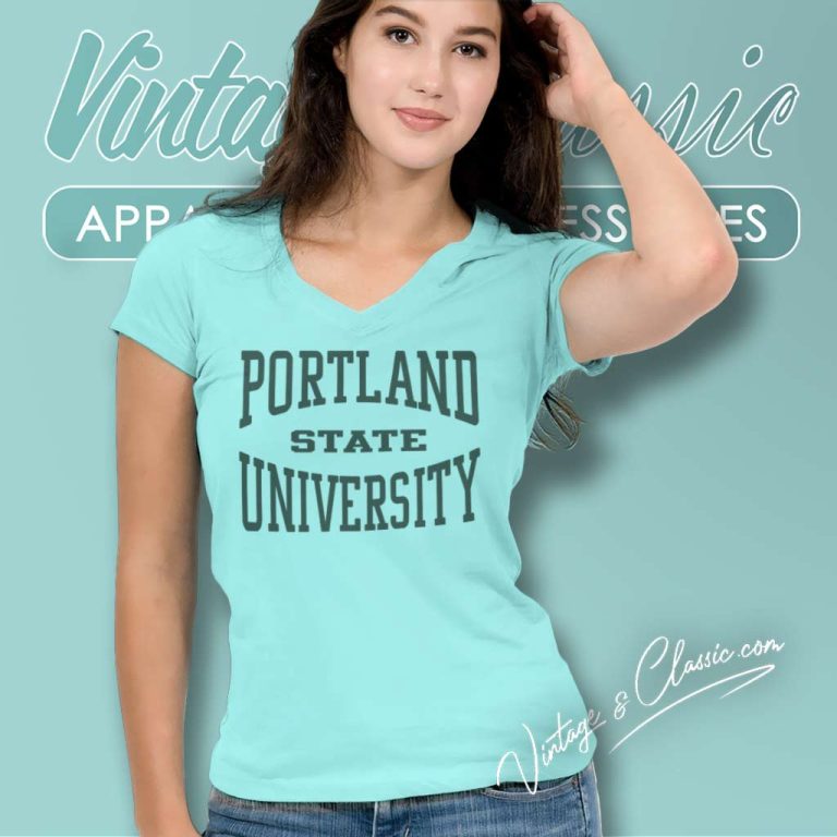Portland State University V Neck TShirt Portland State University V Neck TShirt