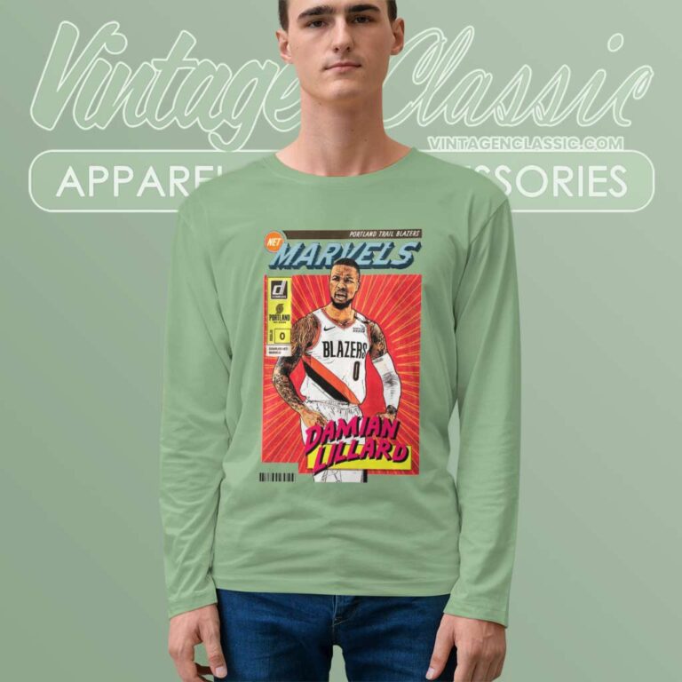 Portland Trail Blazers Damian Lillard Poster Long Sleeve Tee Portland Trail Blazers Damian Lillard Poster Long Sleeve Tee