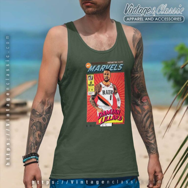 Portland Trail Blazers Damian Lillard Poster Tank Top Racerback Portland Trail Blazers Damian Lillard Poster Tank Top Racerback