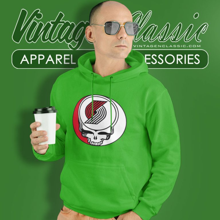 Portland Trail Blazers Grateful Dead Steal Your Face Hoodie Portland Trail Blazers Grateful Dead Steal Your Face Hoodie