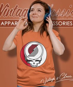 Portland Trail Blazers Grateful Dead Steal Your Face Shirt 6 Portland Trail Blazers Grateful Dead Steal Your Face Women T Shirt