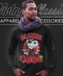 Portland Trail Blazers Nba Cool Snoopy Long Sleeve Tee