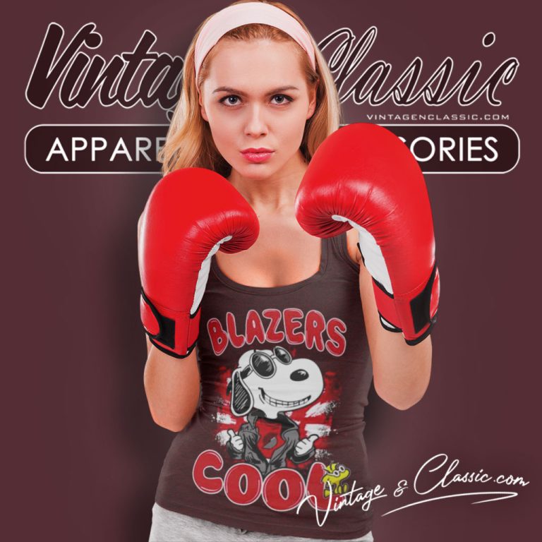 Portland Trail Blazers Nba Cool Snoopy Tank Top Racerback Portland Trail Blazers Nba Cool Snoopy Tank Top Racerback