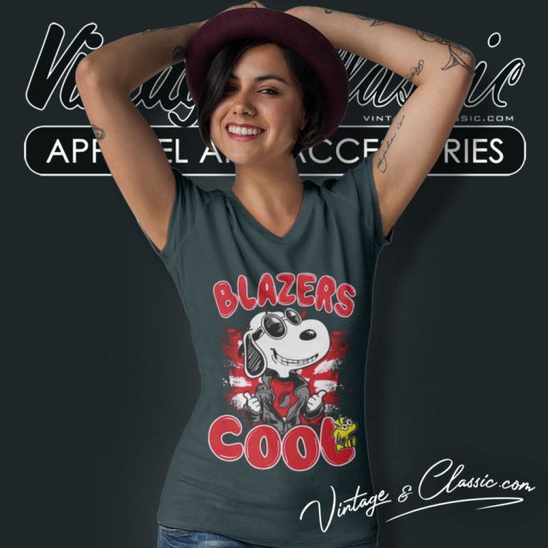 Portland Trail Blazers Nba Cool Snoopy V Neck TShirt Portland Trail Blazers Nba Cool Snoopy V Neck TShirt